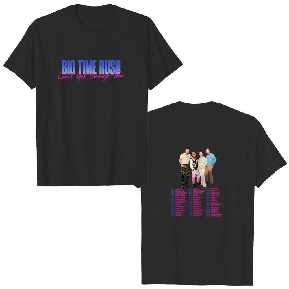 Big Time Rush Cant Get Enough Tour Pop Music 2 Sided Unisex T-Shirt  73